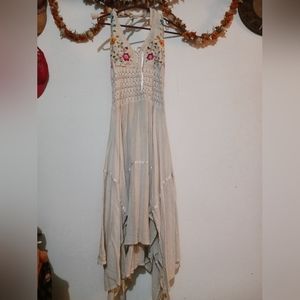 Vintage Embroidered Flower Fairy Dress